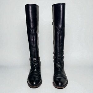 Frye Black Over the Knee Leather Boots